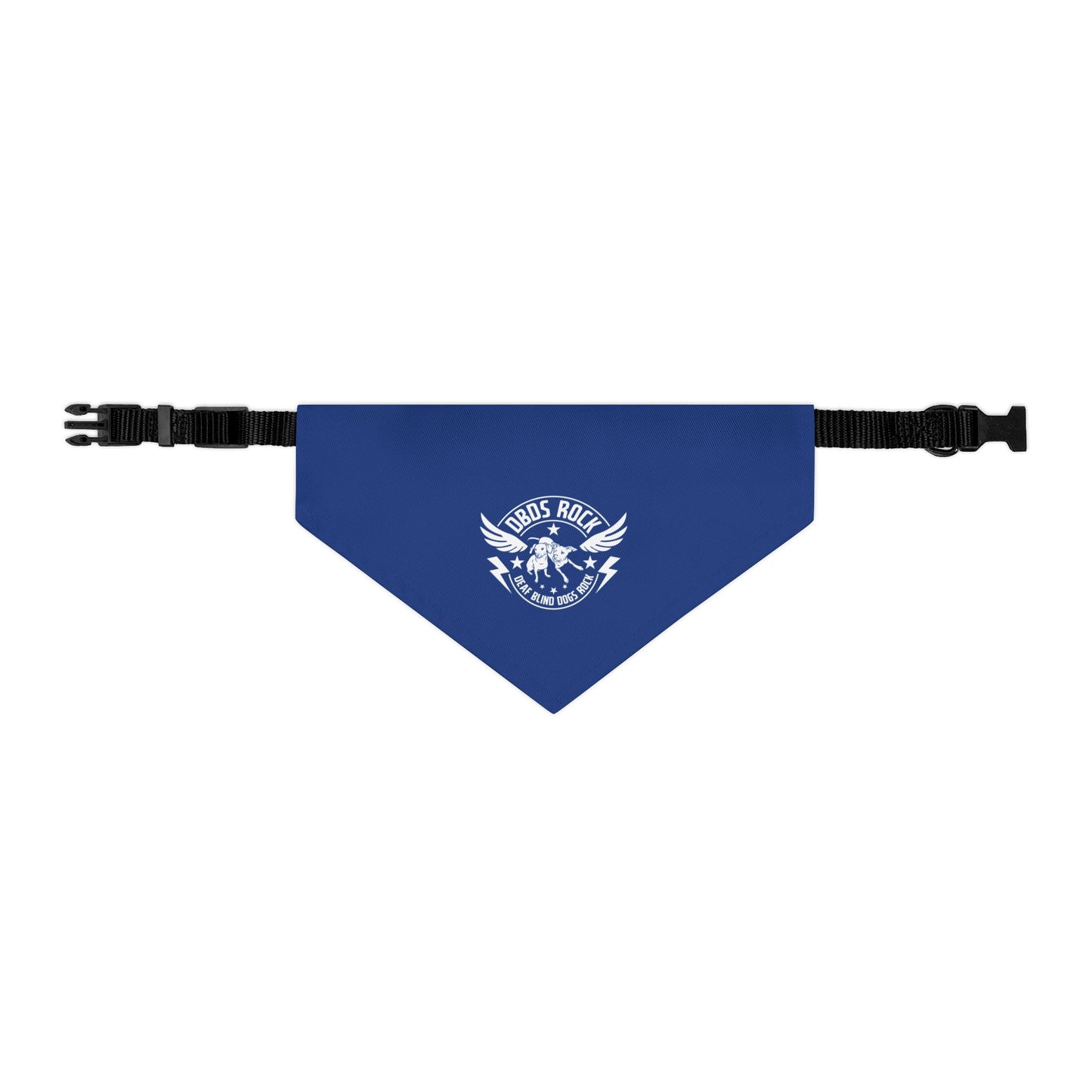 DBDR Blue Pet Bandana Collar - for the DeafBlind dog in your life!