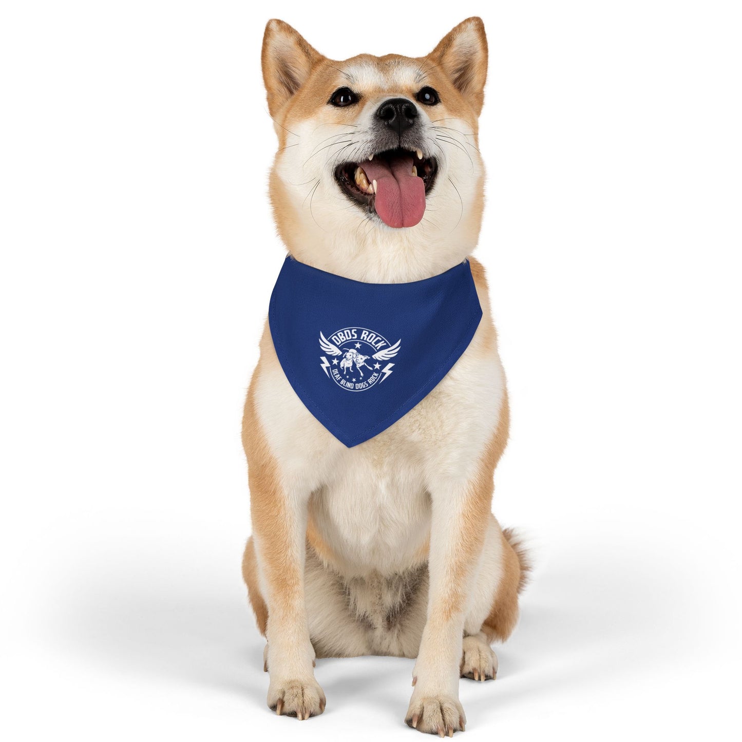 DBDR Blue Pet Bandana Collar - for the DeafBlind dog in your life!