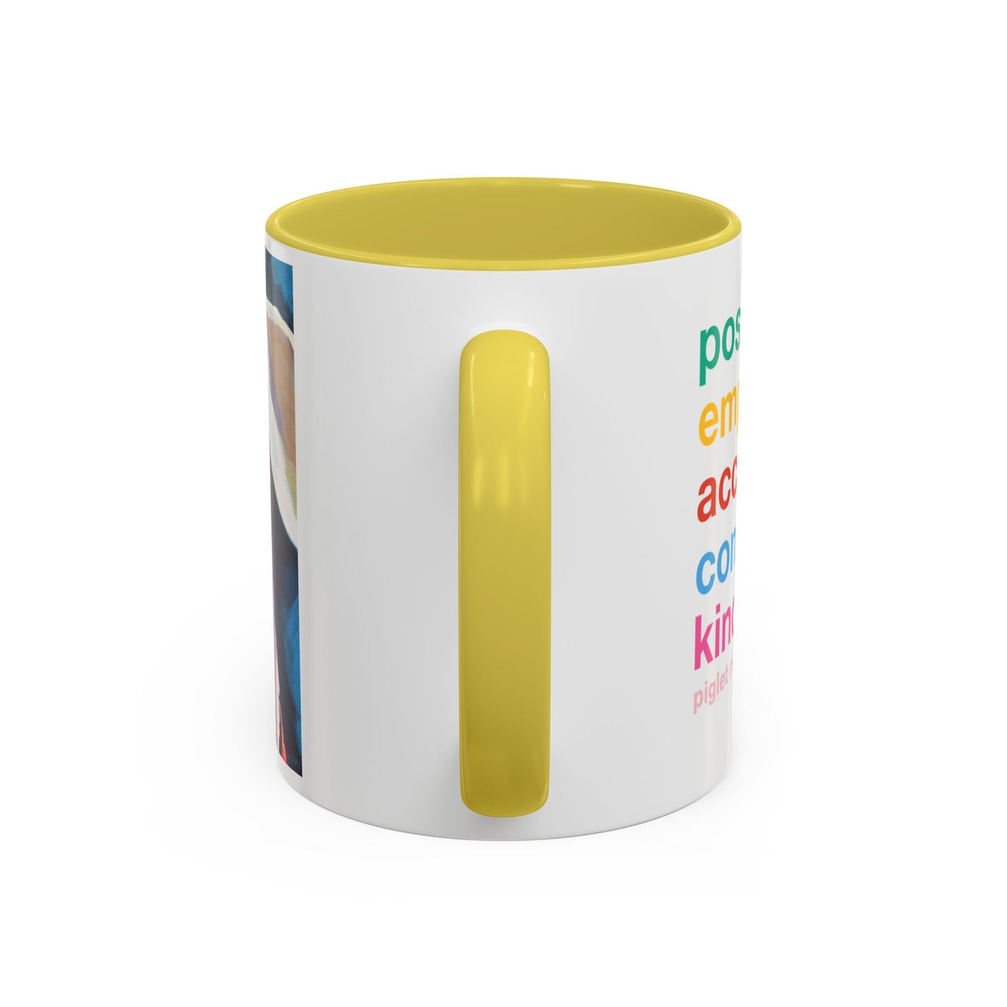 Colorful Piglet the Dog Portrait Mug (11oz & 15oz) — Vibrant Canine Art Coffee Cup