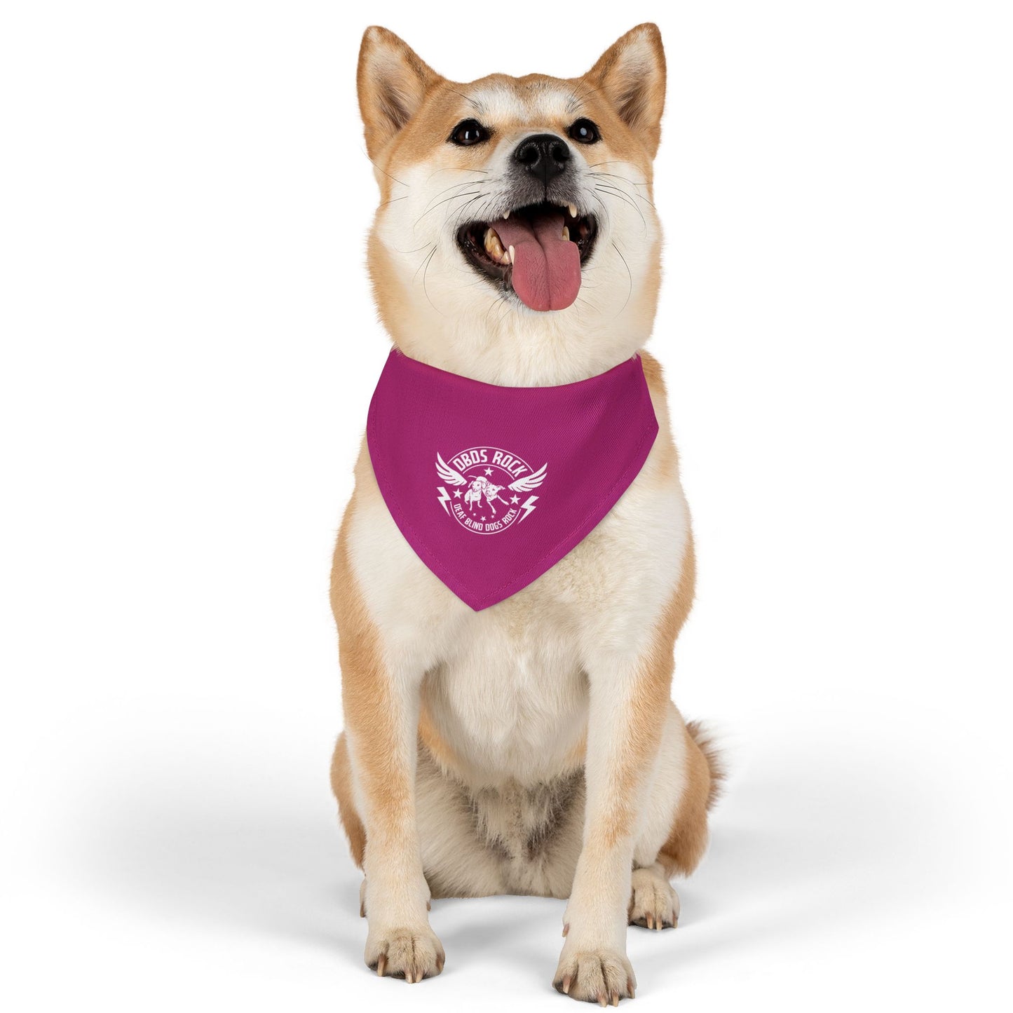 DBDR Pink Pet Bandana Collar - for the DeafBlind dog in your life!