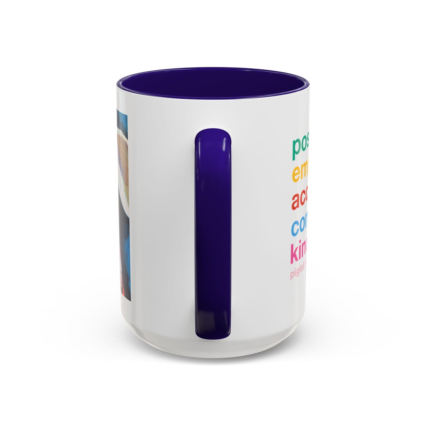 Colorful Piglet the Dog Portrait Mug (11oz & 15oz) — Vibrant Canine Art Coffee Cup
