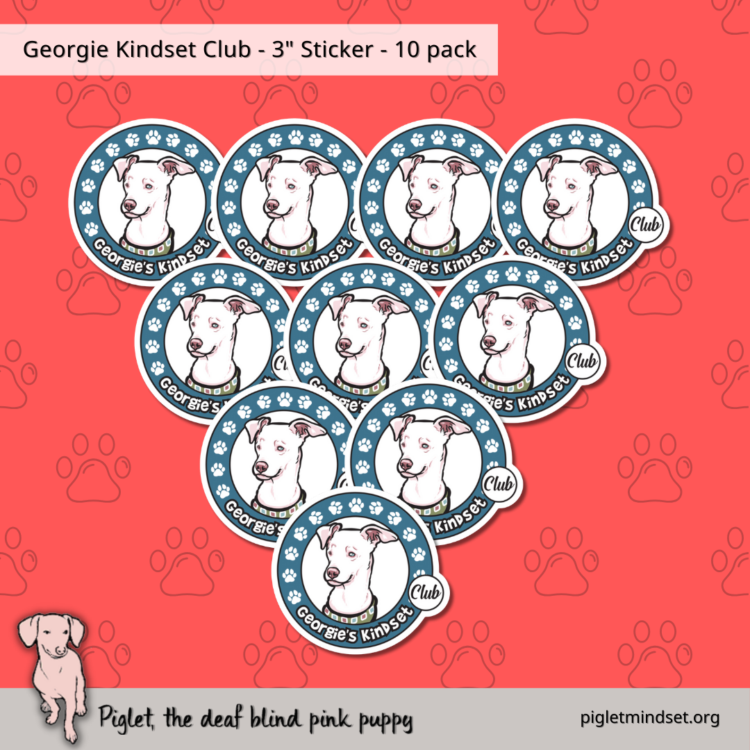 Georgie Kindset 3 inch sticker 10 pack