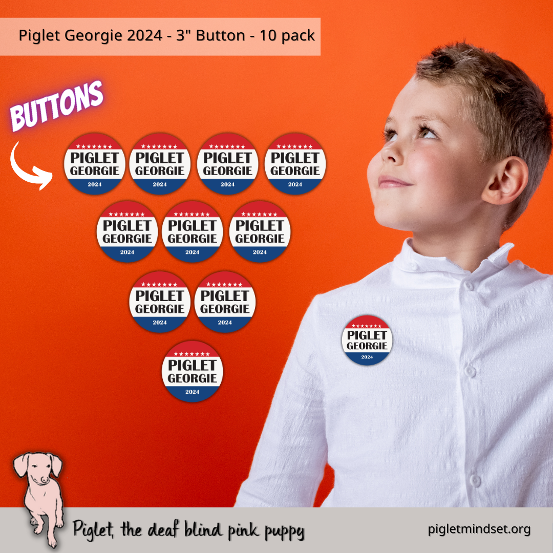 Piglet Georgie 2024 3 inch Button 10 pack