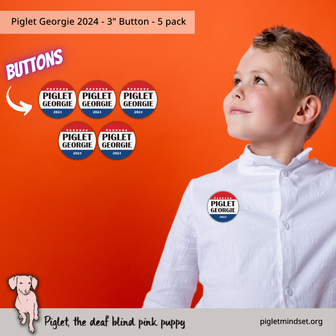 Piglet Georgie 2024 3 inch Button 5 Pack