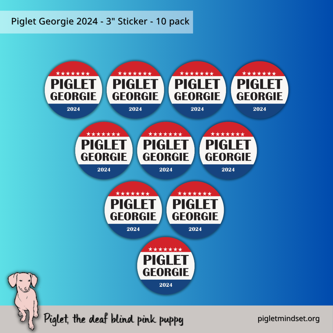 Piglet Georgie 2024 3 inch sticker 10 pack