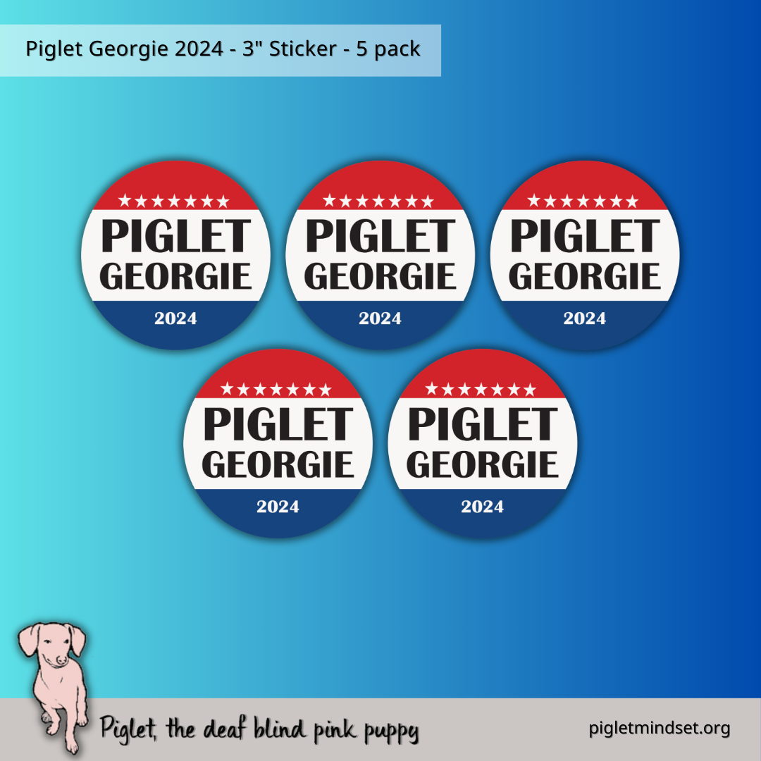 Piglet Georgie 2024 3 inch sticker 5 pack