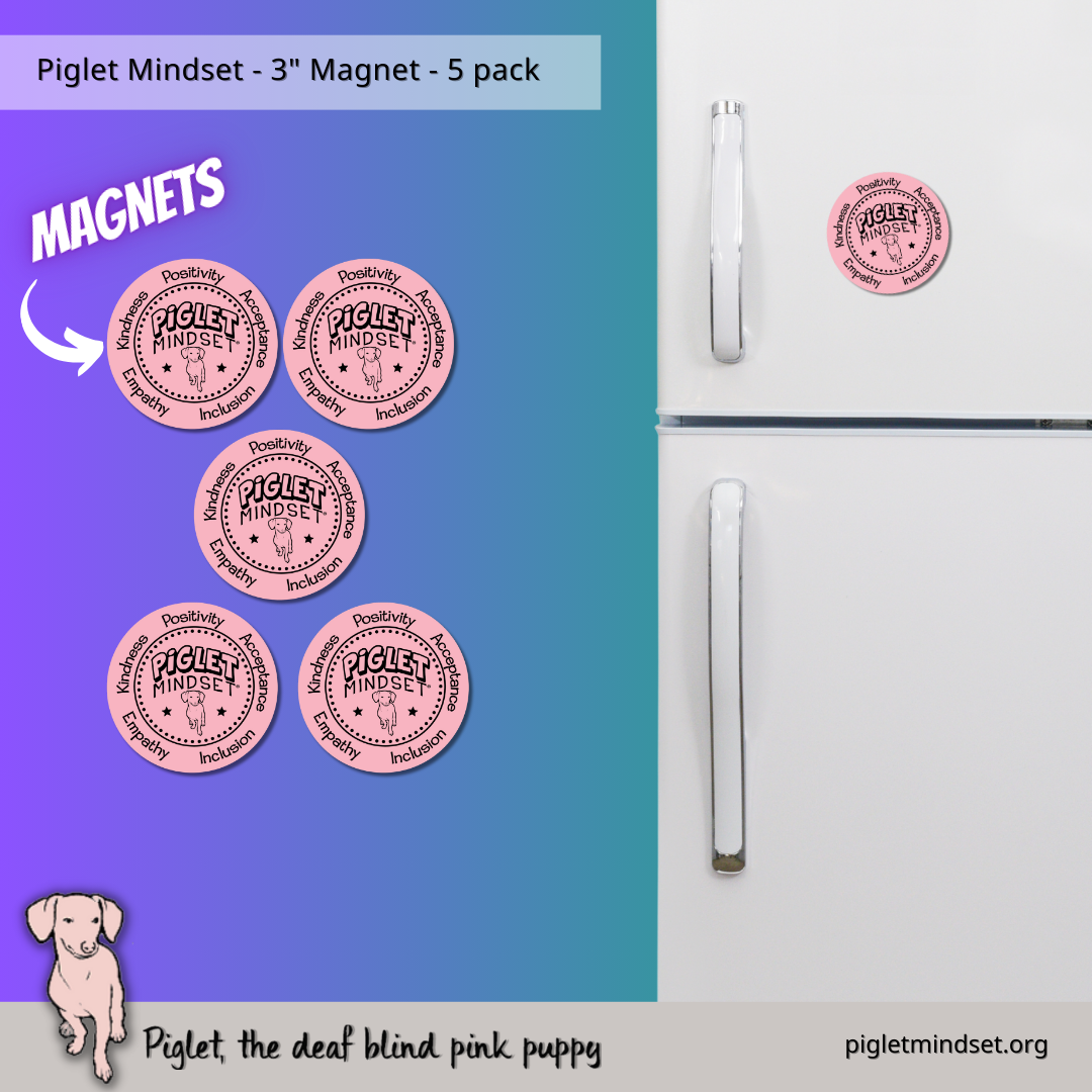 Piglet Mindset Magnet 5 pack