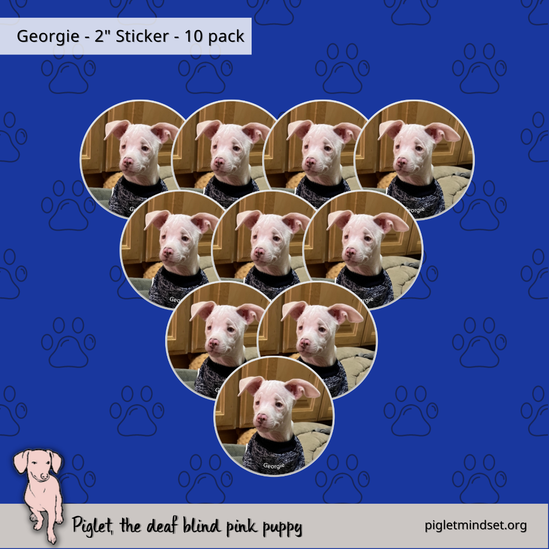 10 pack of inch stickers of little Georgie
