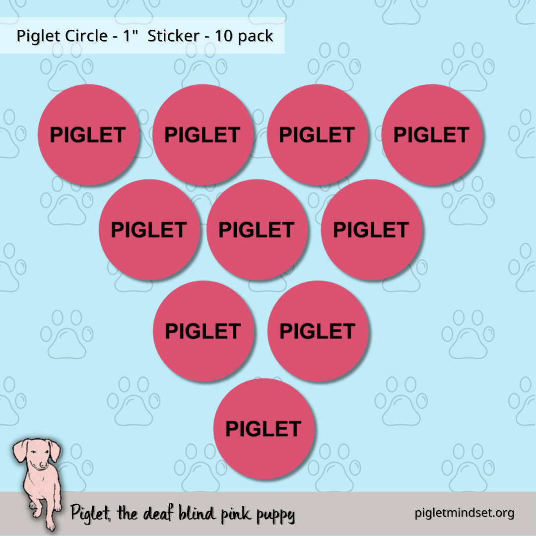 Piglet Circle - 1" Sticker