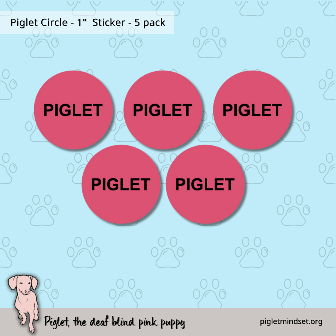 Piglet Circle - 1" Sticker