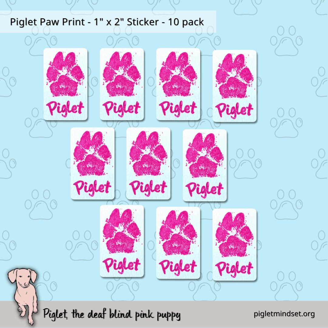Piglets Paw Print - 1" Sticker