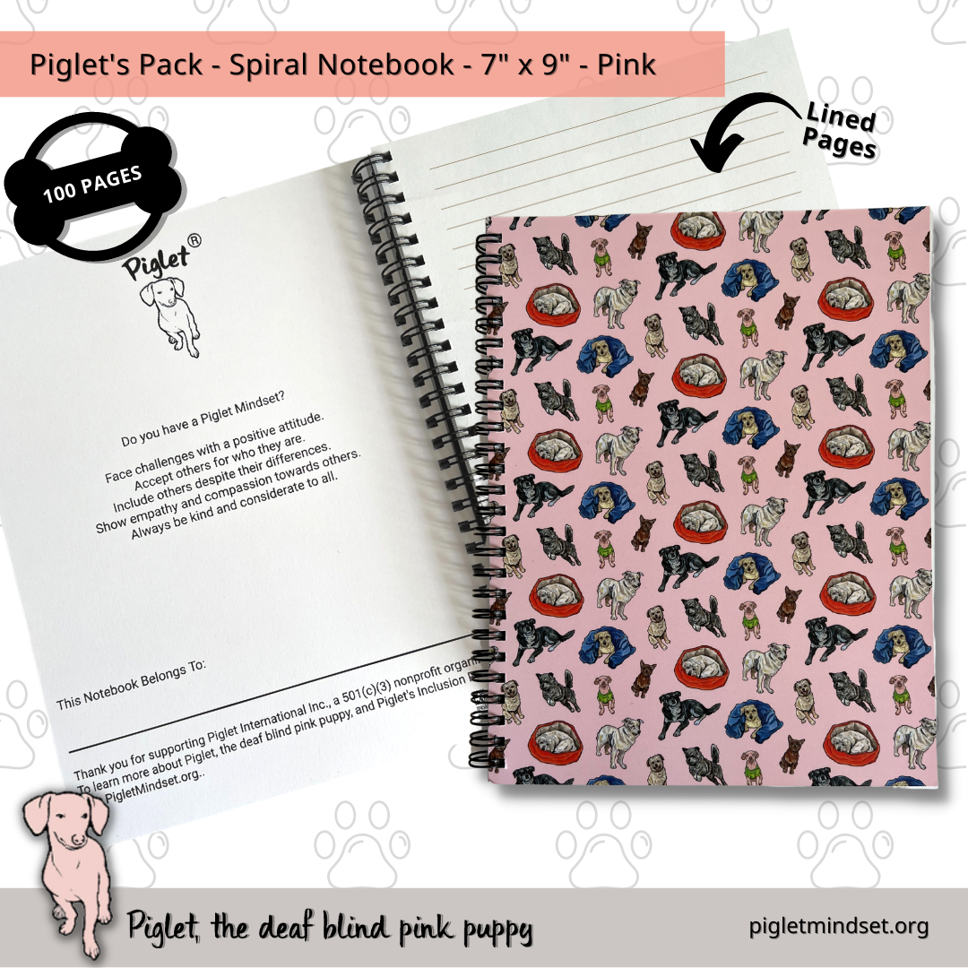Piglet's Inclusion Pack - Spiral Notebook - 7" x 9"
